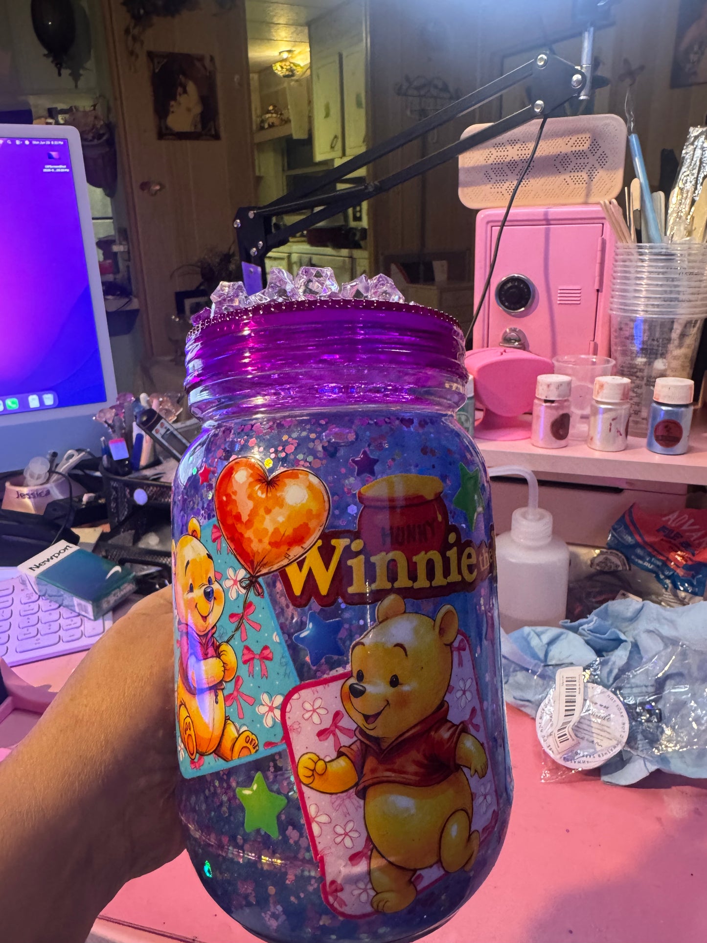 20oz Arylic Mug Snowglobe Tumbler