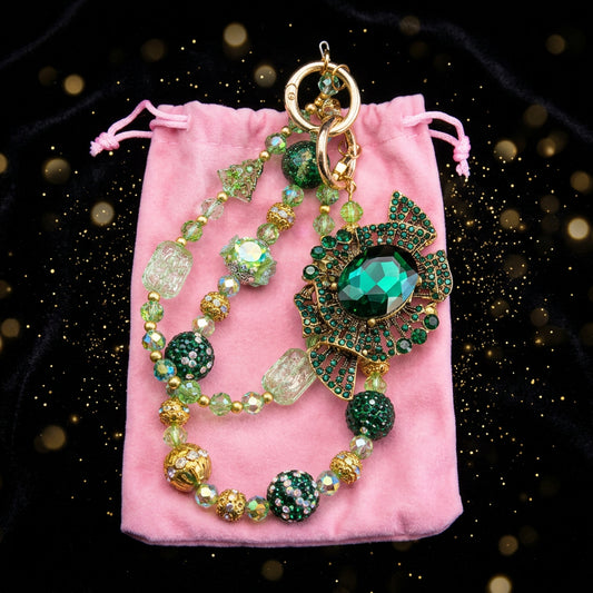 Green Bow Key Chain/Phone Chain