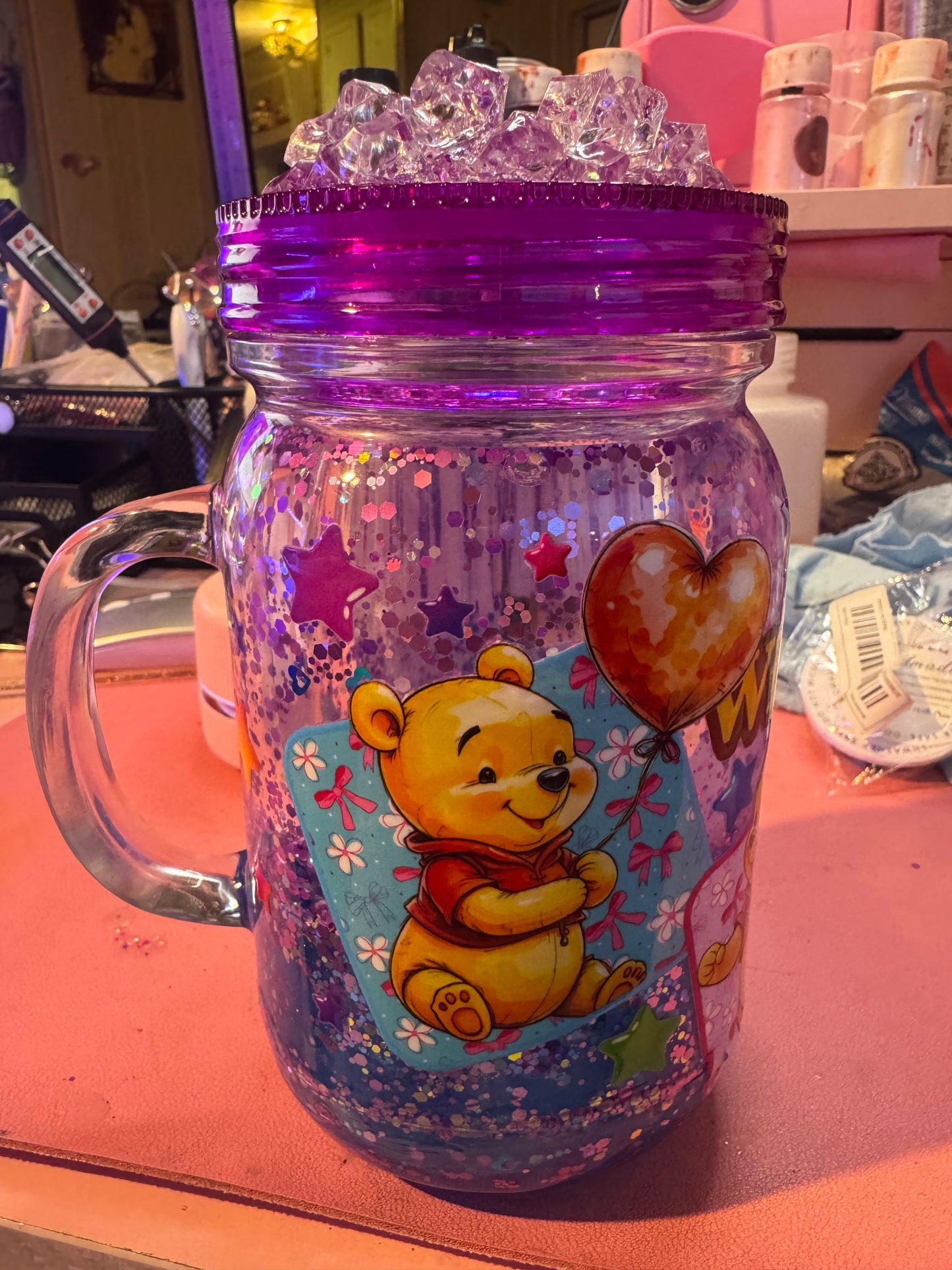 20oz Arylic Mug Snowglobe Tumbler